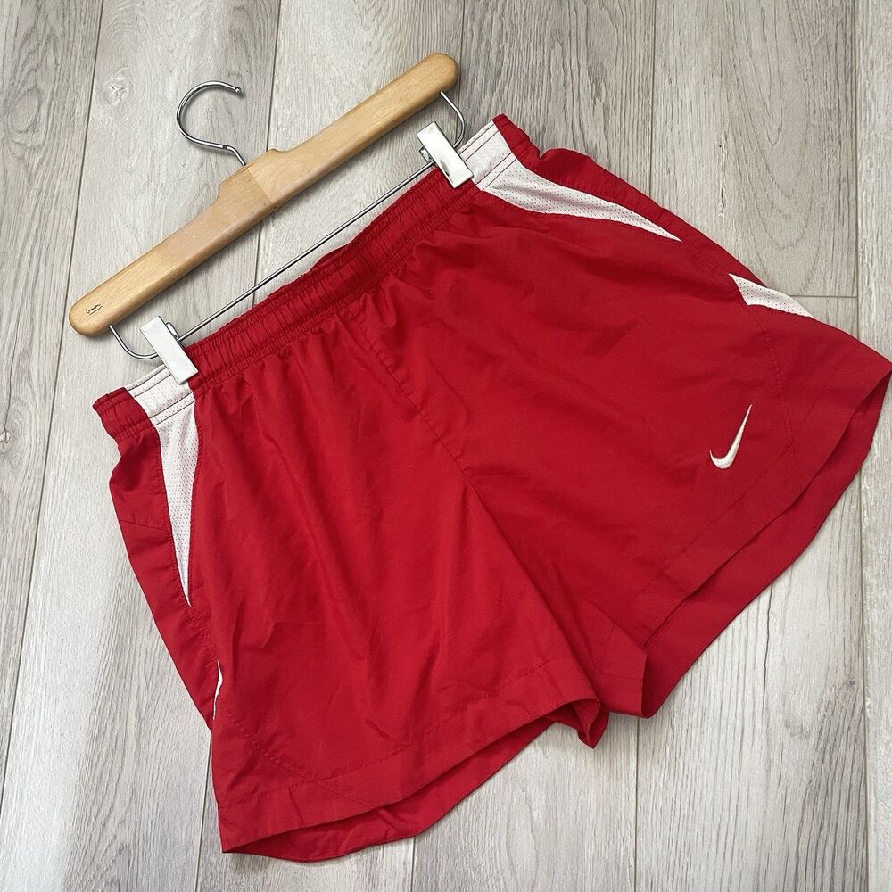 Nike Athletic Shorts pull on womens Red (small) sporty workout outdoor retro